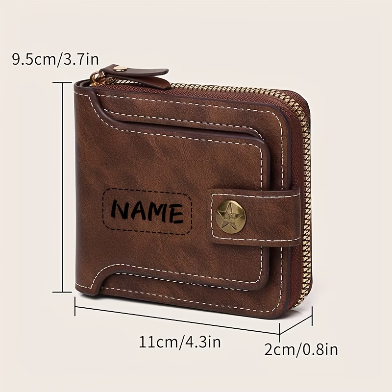 Custom Name Men's PU Wallet, C - Personalized Name Box ulasan dan harga
