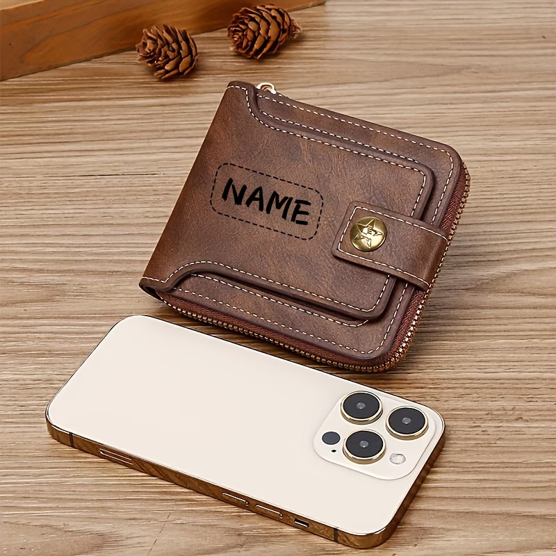 Custom Name Men's PU Wallet, C - Personalized Name Box ulasan dan harga