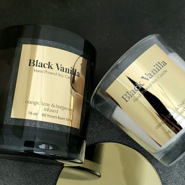 Custom Shiny Gold Silver Stick - Personalised Candle Label ulasan dan harga