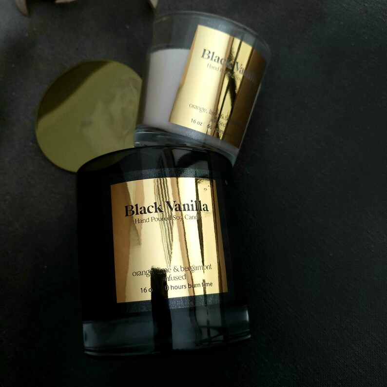 Custom Shiny Gold Silver Stick - Personalised Candle Label ulasan dan harga