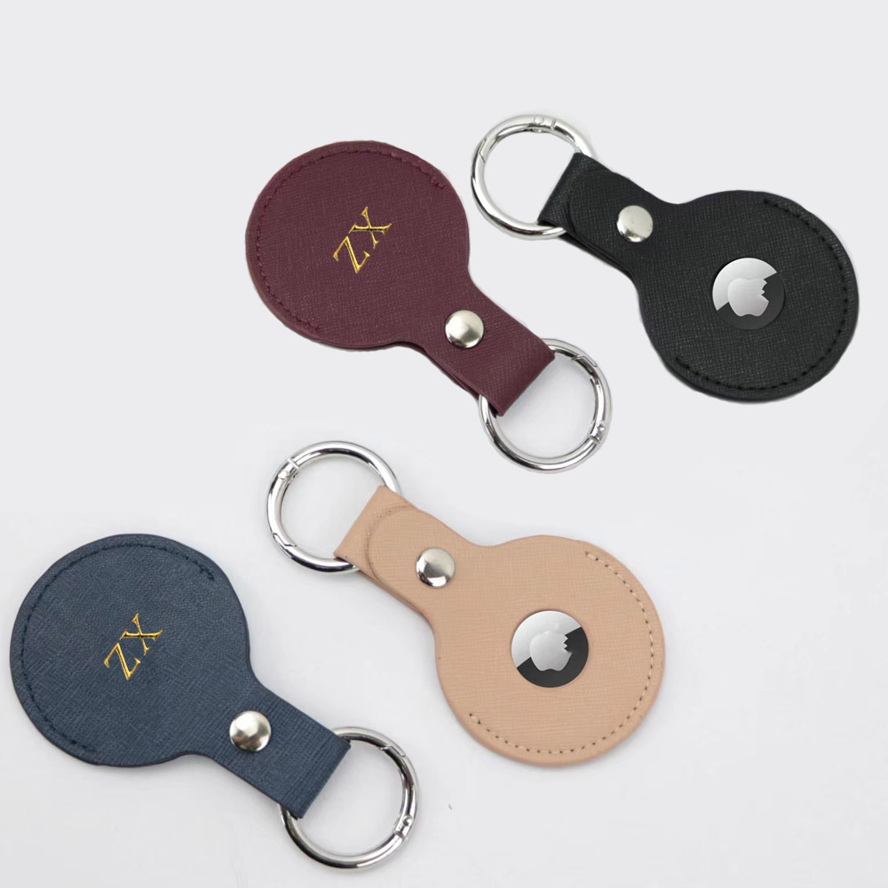 Custom Gold initial letters Fo - Monogram Keychain Leather ulasan dan harga