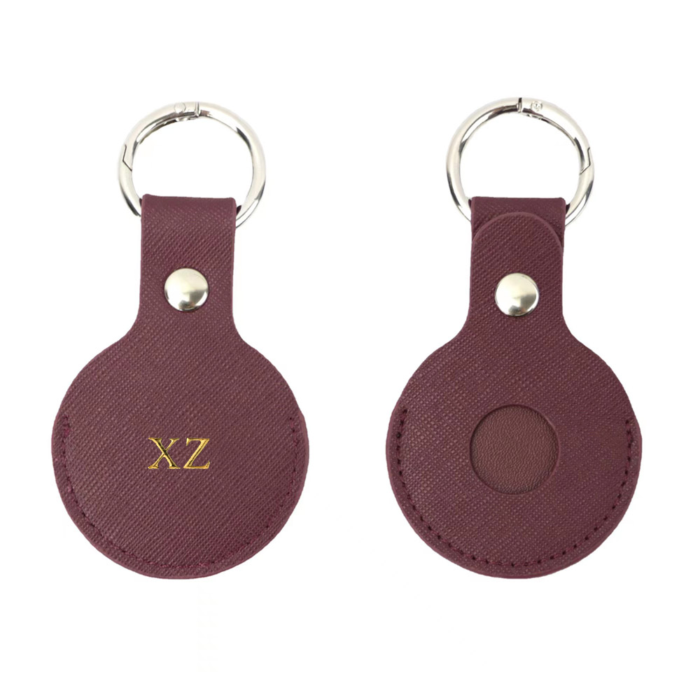 Custom Gold initial letters Fo - Monogram Keychain Leather ulasan dan harga